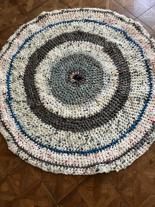 Purple Center Crochet Rug