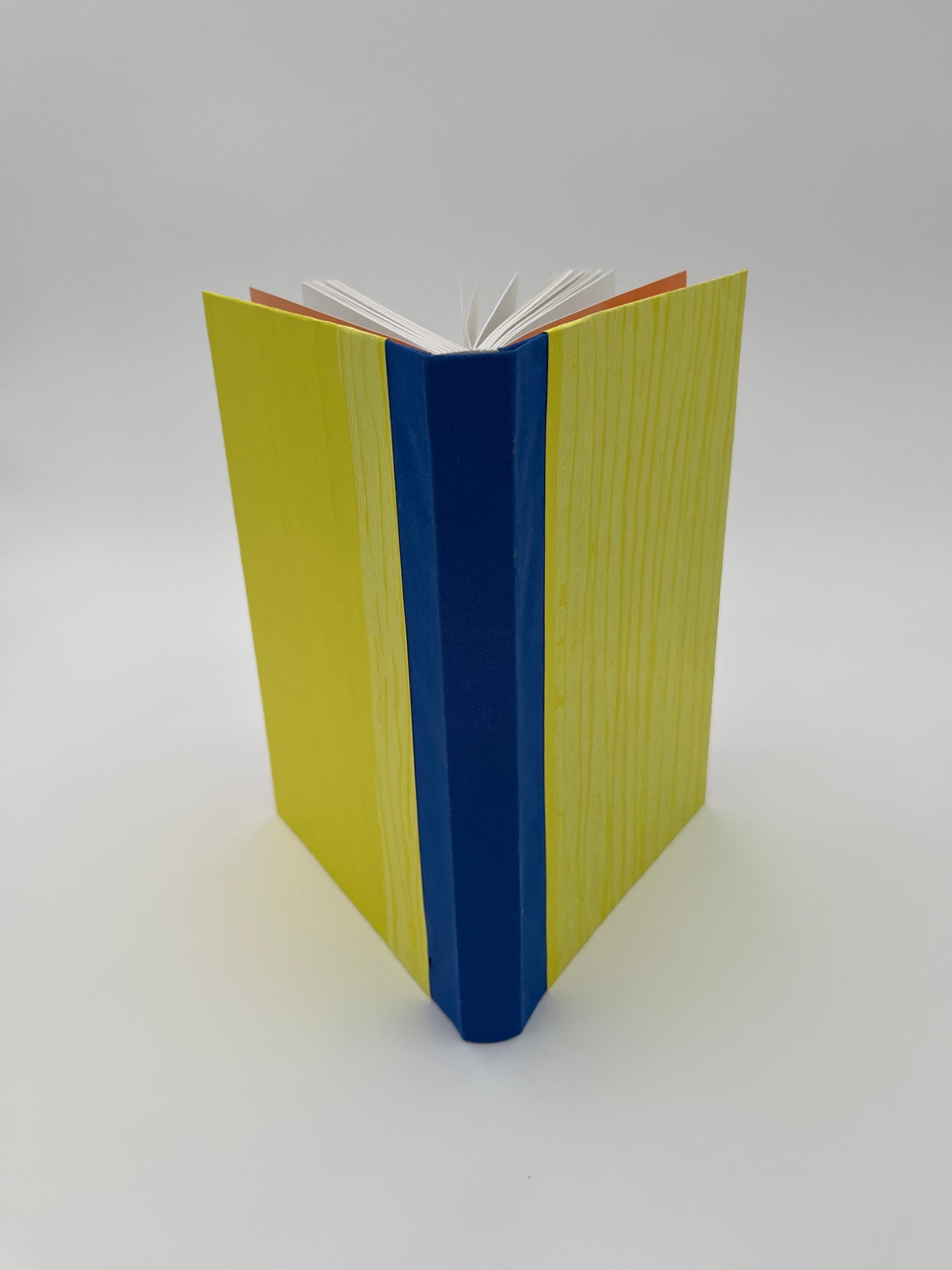 One of a kind bright yellow with subtle linear abstract design Journal